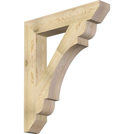 Ekena Millwork Olympic Slat Rough Sawn Bracket, Douglas Fir, 6"W x 36"D x 42"H BKT06X36X42OLY06RDF
